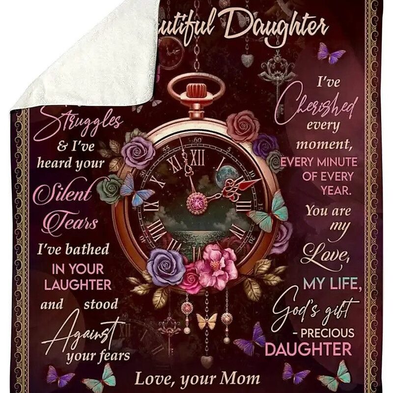 Blankets For Daughter.I've Seen Your Secret Struggles Mom To Daughter.Mom To Daughter Sherpa Fleece Blanket.Special gift for Daughter - Super King - Ettee