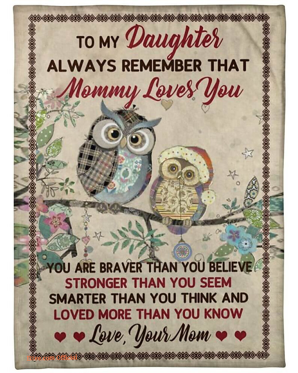 To My Mom Rose Throw Fleece Blanket Gift From Daughter Christmas Birthday Blanket To My Mom Rose Throw Fleece Blanket Gift From Daughter Christmas Birthday Blanket - Ettee - Birthday