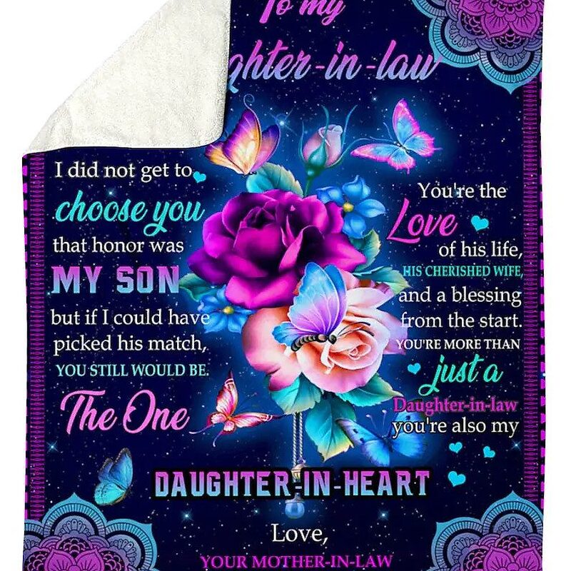Quilt Blankets For Gift. Flower I Didnt Get To Choose you Galaxy To Daughter Fleece - Super King - Ettee