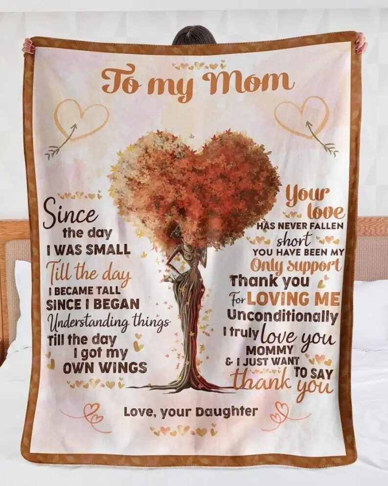 Quilt Blankets For Mom.Daughter To Mom Since The Day I Was Small Till Day