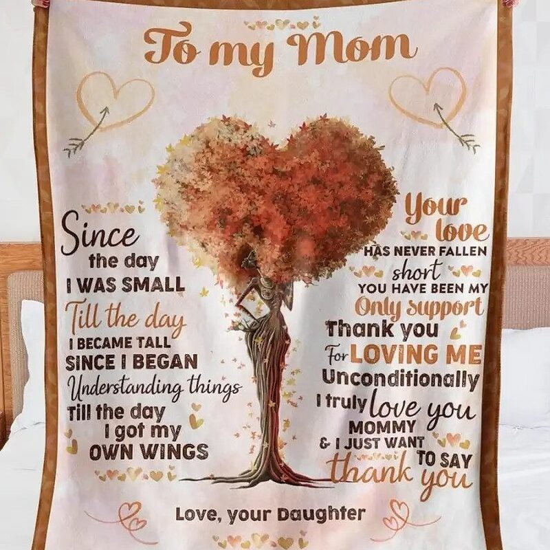 Quilt Blankets For Mom.Daughter To Mom Since The Day I Was Small Till Day - Super King - Ettee