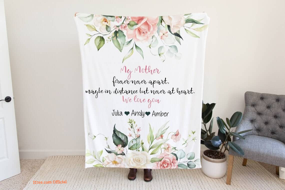 To My Mom Rose Throw Fleece Blanket Gift From Daughter Christmas Birthday Blanket - Ettee - Birthday