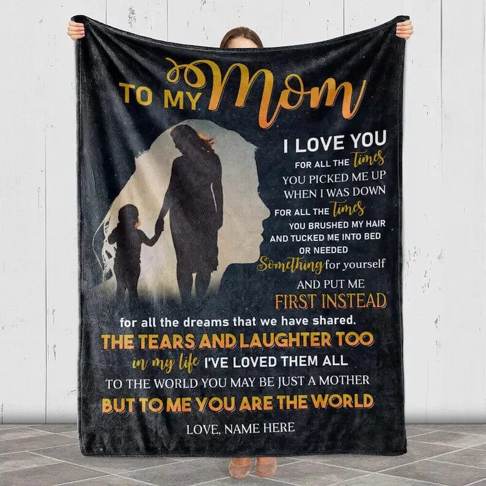 To My Mom Rose Throw Fleece Blanket Gift From Daughter Christmas Birthday Blanket - Ettee - Birthday