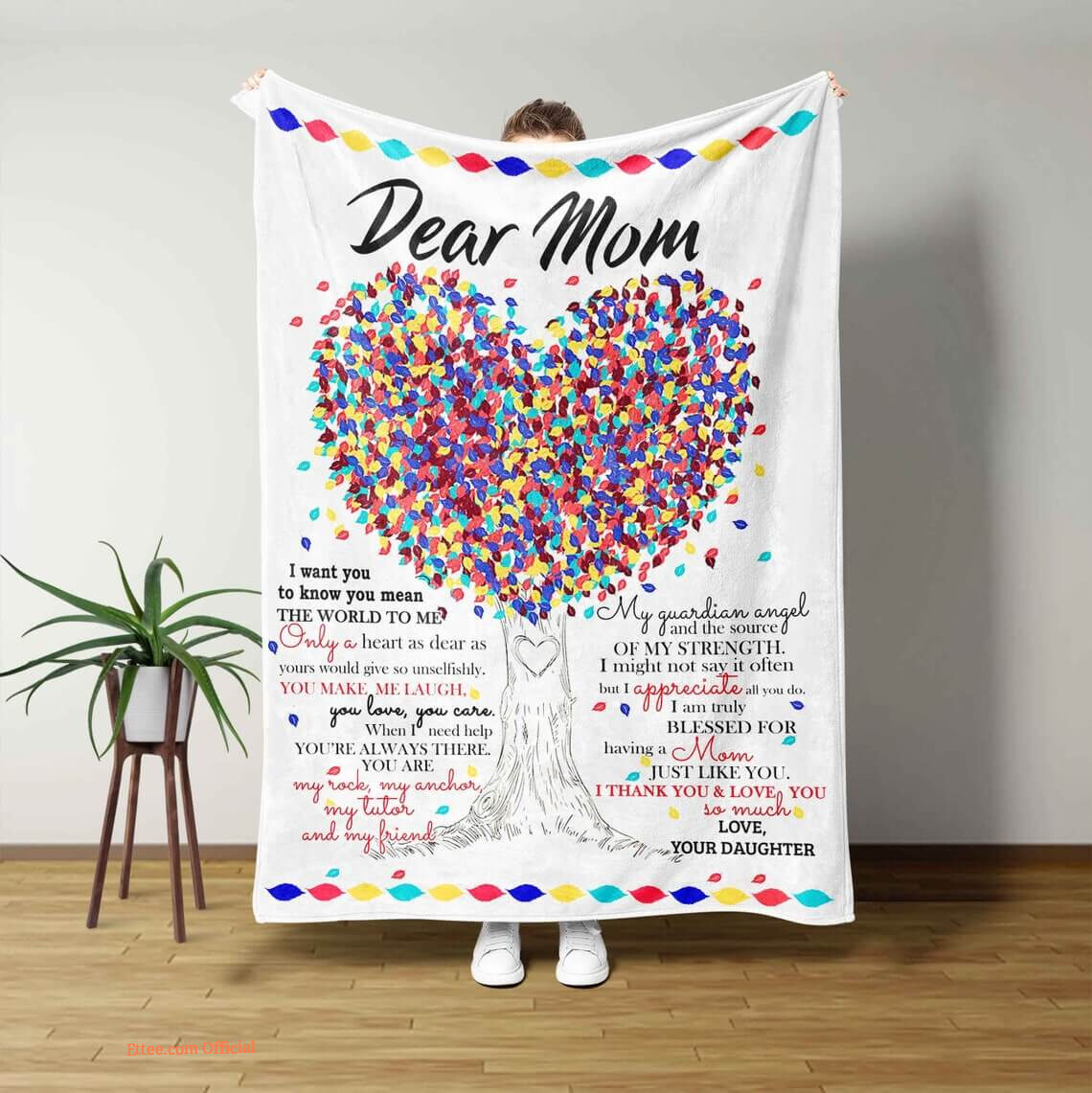 To My Mom Rose Throw Fleece Blanket Gift From Daughter Christmas Birthday Blanket To My Mom Rose Throw Fleece Blanket Gift From Daughter Christmas Birthday Blanket - Ettee - Birthday