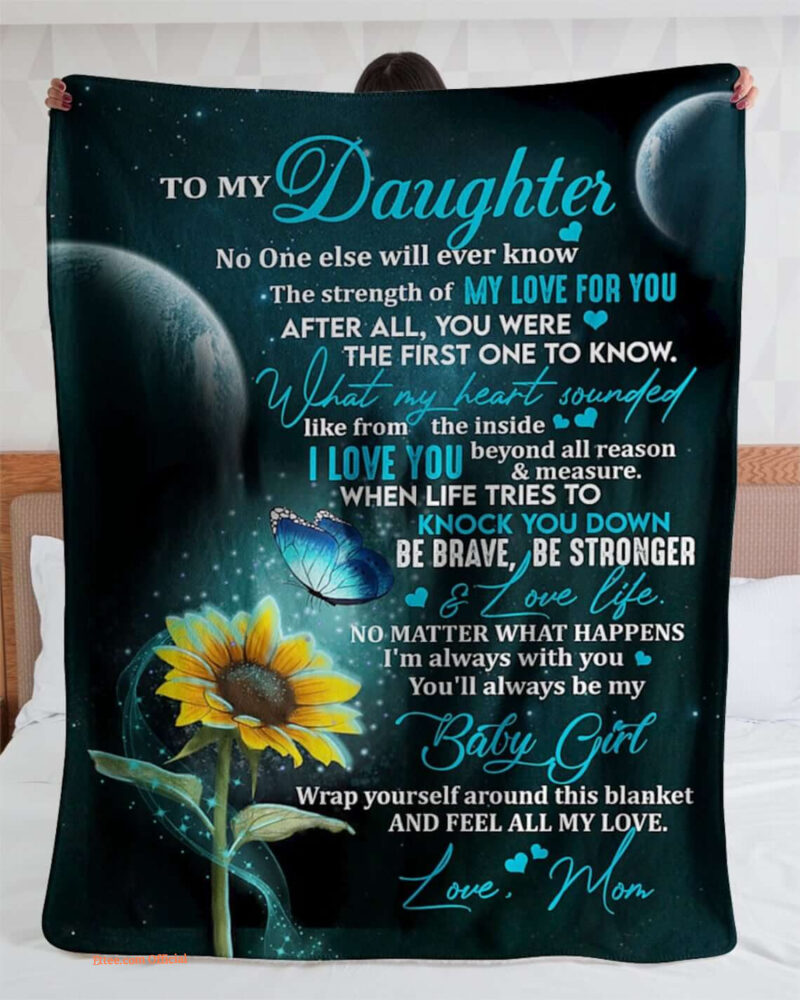 Quilt Blanket for Daughter from Mom. Best Mom Ever Gifts. Luxurious Super Soft Quilt Blanket