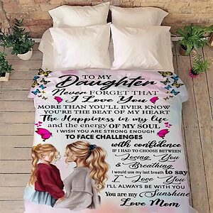 To My Daughter You Are My Sunshine Quilt Blanket.Daughter's Day Gift - Super King - Ettee