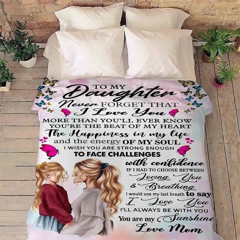 To My Daughter You Are My Sunshine Quilt Blanket.Daughter's Day Gift - Super King - Ettee