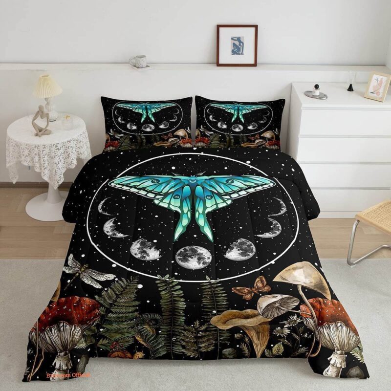 Blue Moth Bedding Sets - Boho Sun and Moon - Luxurious Smooth And Durable