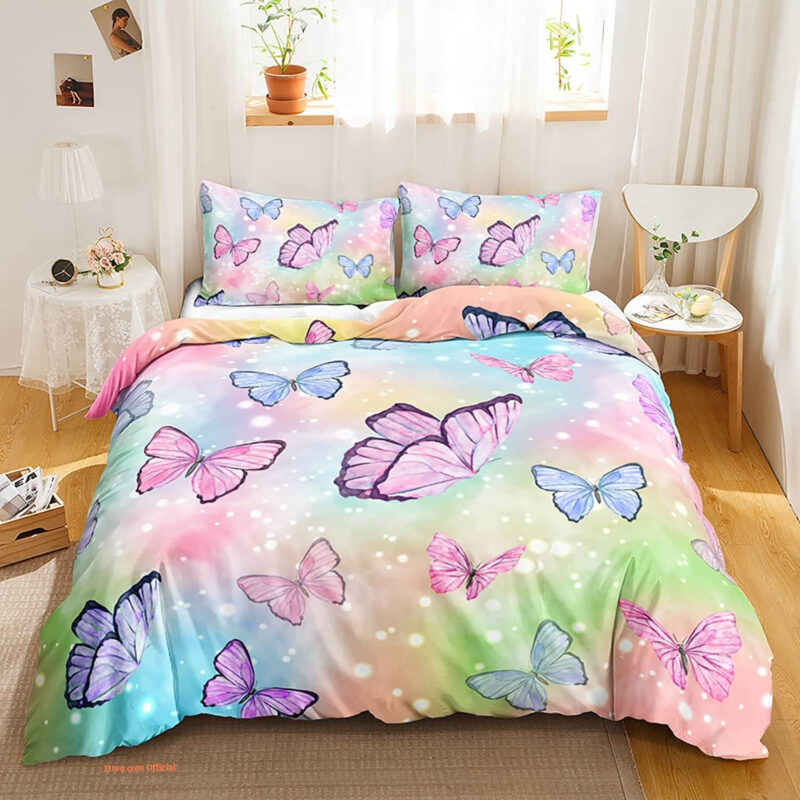 Butterfly Tie Dye Butterfly 3 Piece Kid Bedding Set