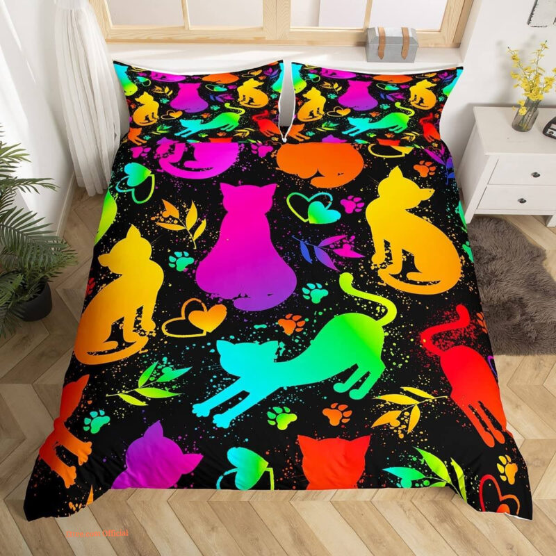 Colorful Cats Bedding Set Bright Color Pet Cat