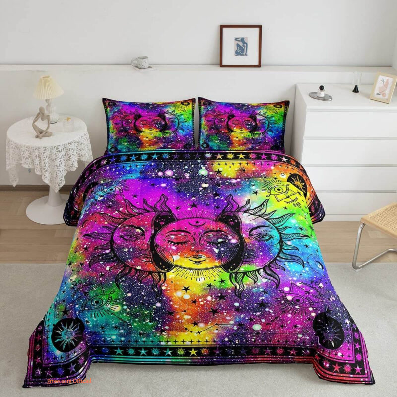 3D- Sun Moon Bedding Set. Luxurious Smooth And Durable. Lightweight And Smooth Comfort