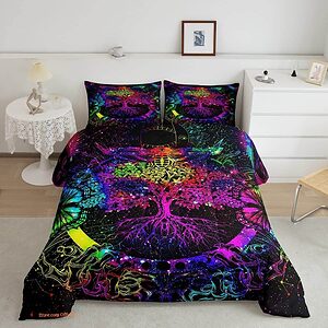 Death Moth Comforter Set Full Bohemian Bedding Set - King - Ettee
