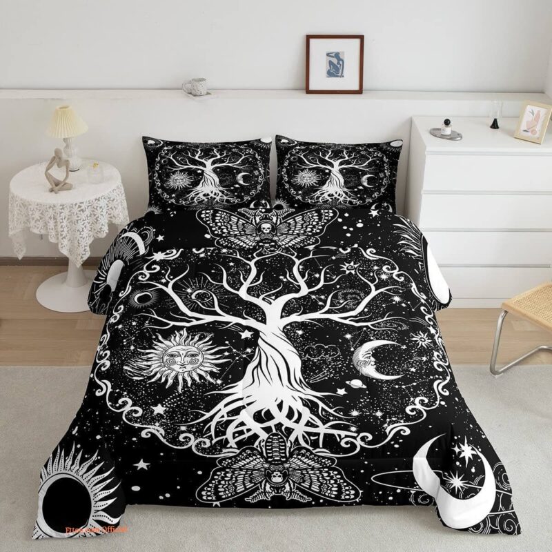 Sun and Moon Comforter Set Full Tree of Life Bedding Sets