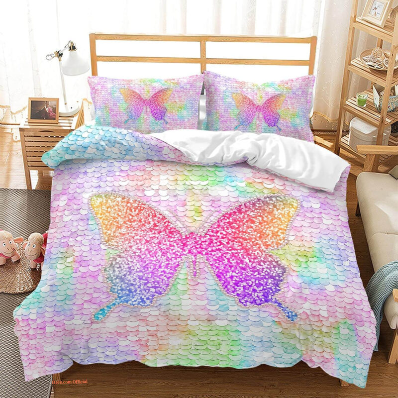 Rainbow Butterfly Rainbow Butterfly Bedding Set