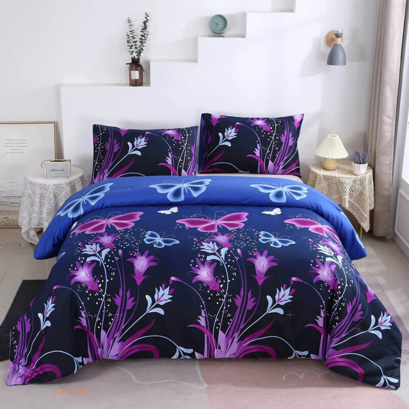 Butterfly Animal Pattern Bedding Set. Smooth And Durable