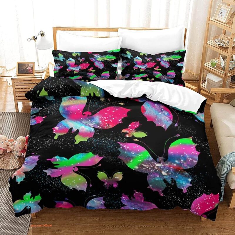 Colorful Butterfly - Soft Microfiber Butterfly Bedding Set