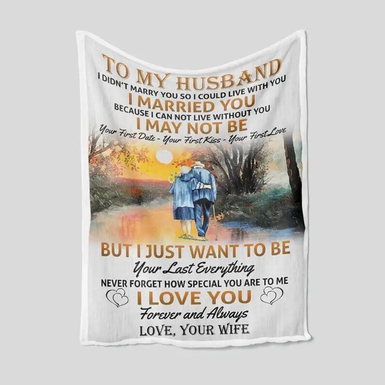 To My Husband Blanket Anniversary Quilt Blanket