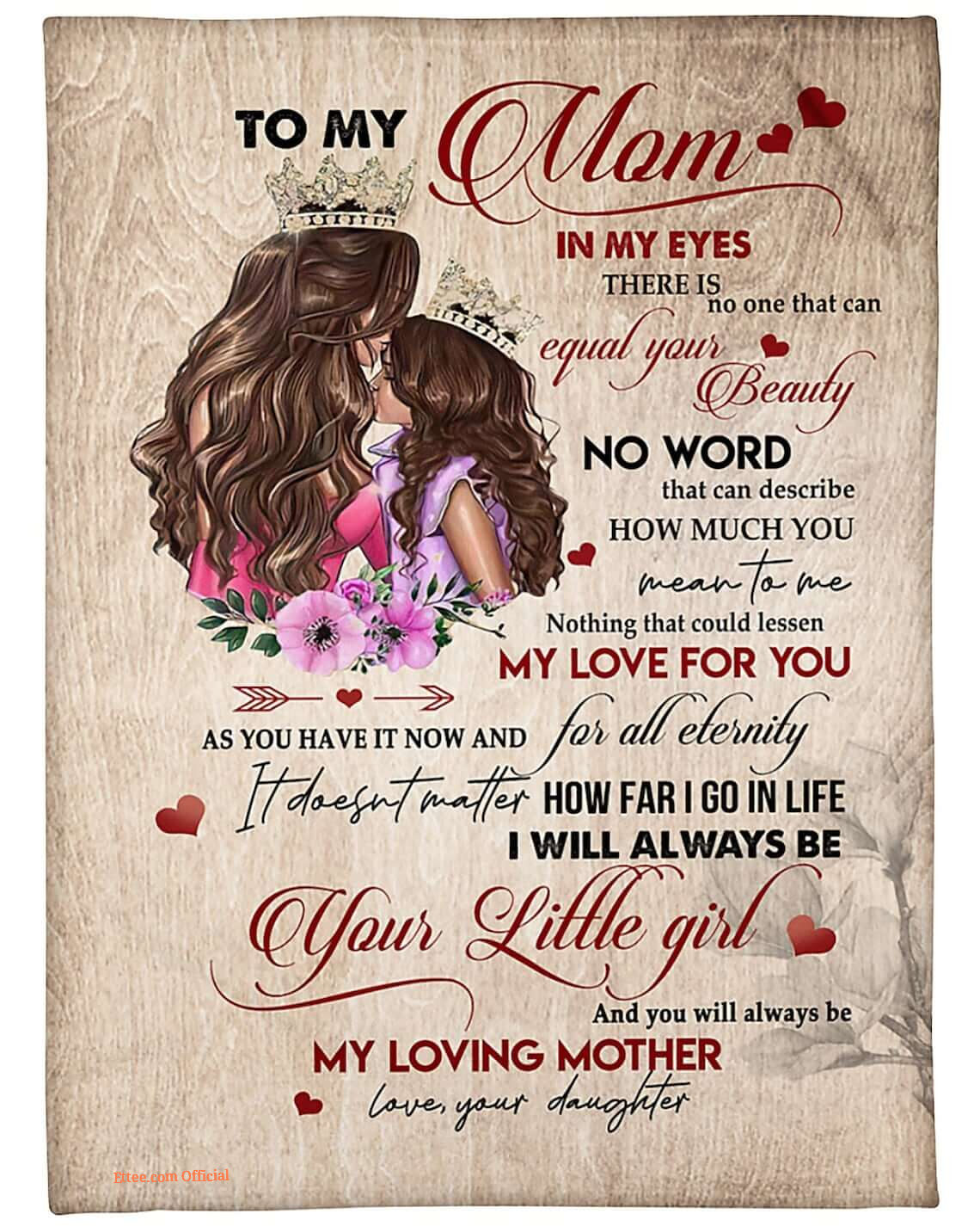 To My Mom Rose Throw Fleece Blanket Gift From Daughter Christmas Birthday Blanket To My Mom Rose Throw Fleece Blanket Gift From Daughter Christmas Birthday Blanket - Ettee - Birthday