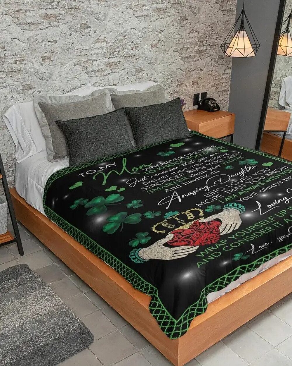 To My Mom Rose Throw Fleece Blanket Gift From Daughter Christmas Birthday Blanket To My Mom Rose Throw Fleece Blanket Gift From Daughter Christmas Birthday Blanket - Ettee - Birthday