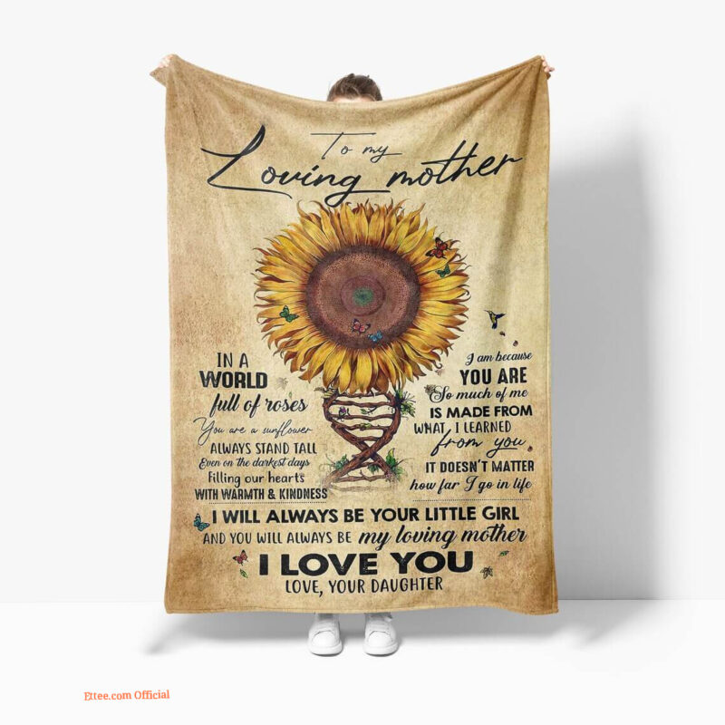 To My Mom Thank You My Loving Mother Quilt Blankets