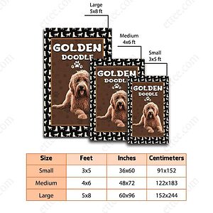 Goldendoodle Rug. Unique Decor Gift For Dog Lovers - Ettee - decor gift