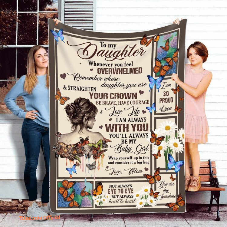 Quilt Blankets To My Daughter Butterfly Blanket. Light And Durable. Soft To Touch