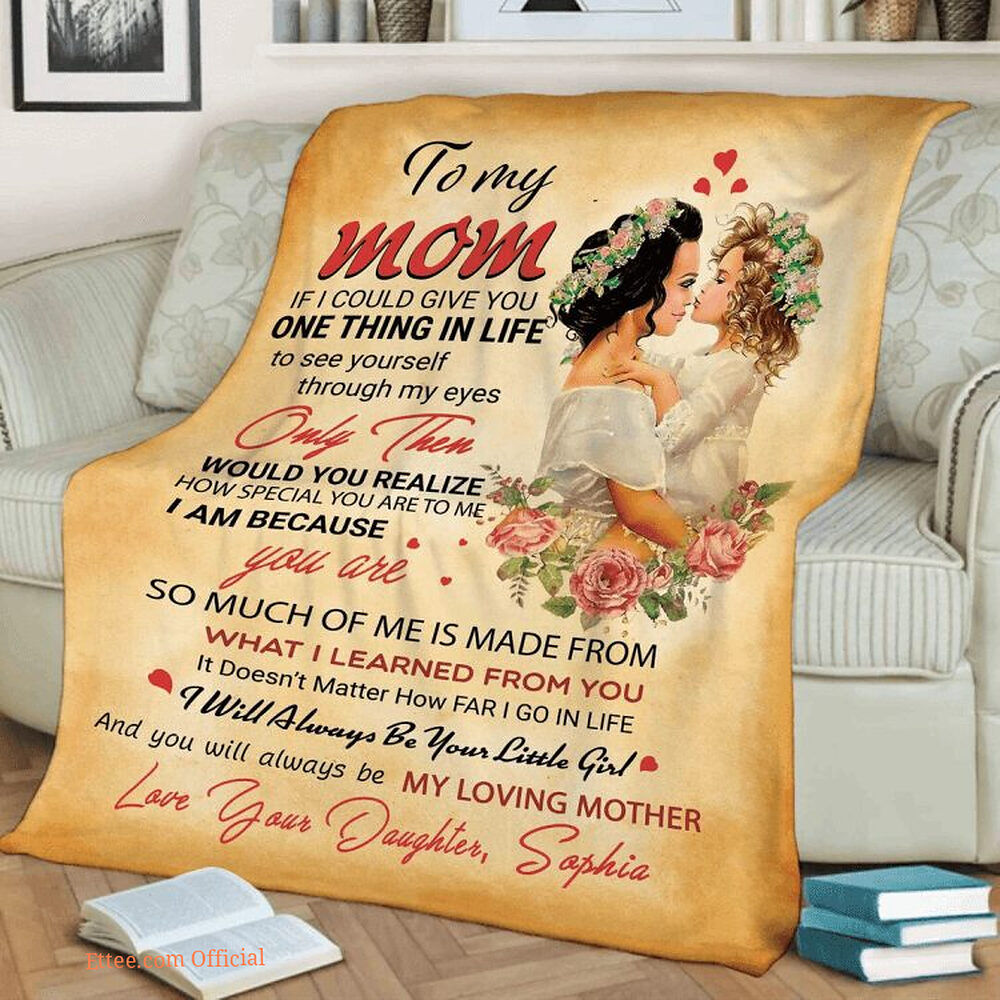 To My Mom Rose Throw Fleece Blanket Gift From Daughter Christmas Birthday Blanket To My Mom Rose Throw Fleece Blanket Gift From Daughter Christmas Birthday Blanket - Ettee - Birthday