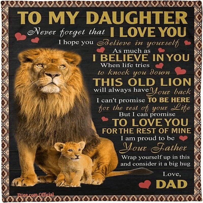 To My Daughter Blanket From Dad Gifts For Daughter Blanket From Father - Super King - Ettee