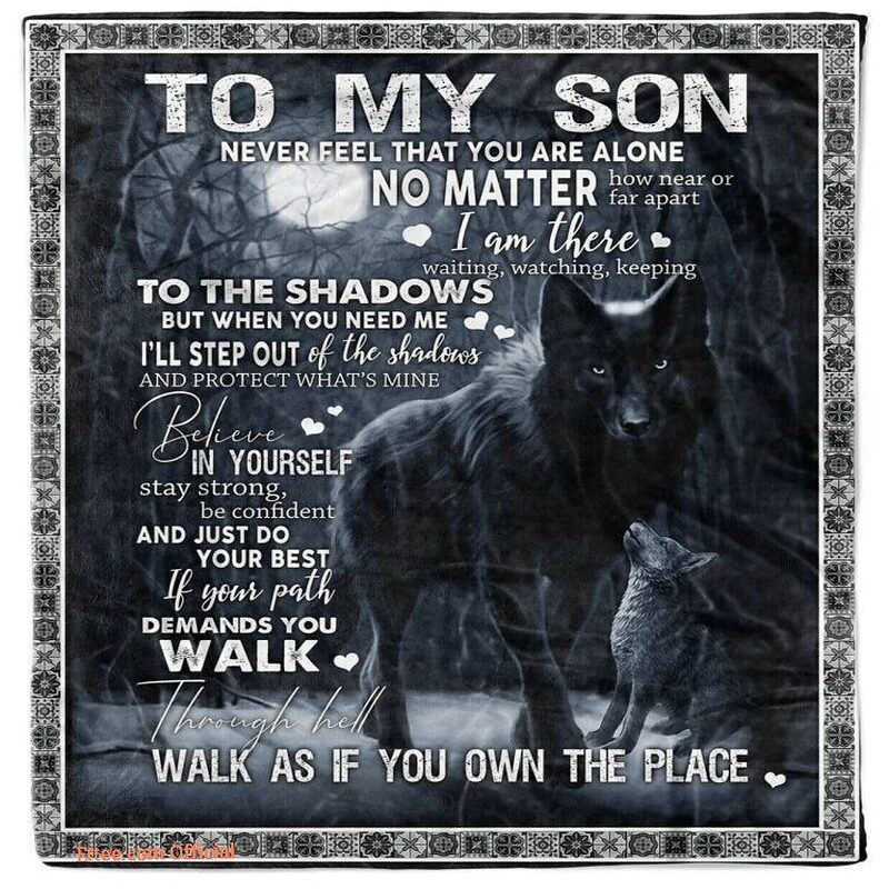 Wolf Love Blanket For Son From Mom Dad - Gifts For Son - Super King - Ettee
