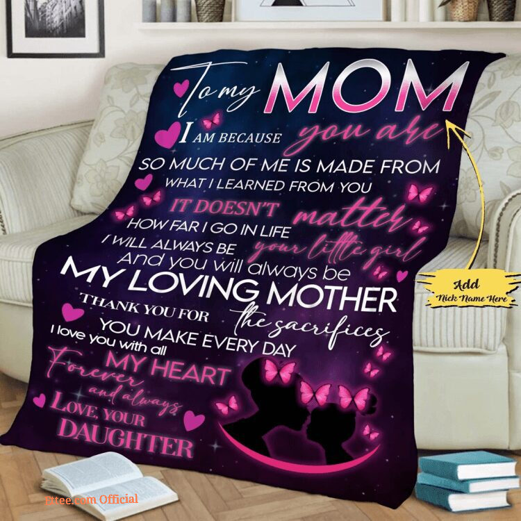 Day Gift For Mom To My Mom Quilt Blanket. Light And Durable. Soft To Touch