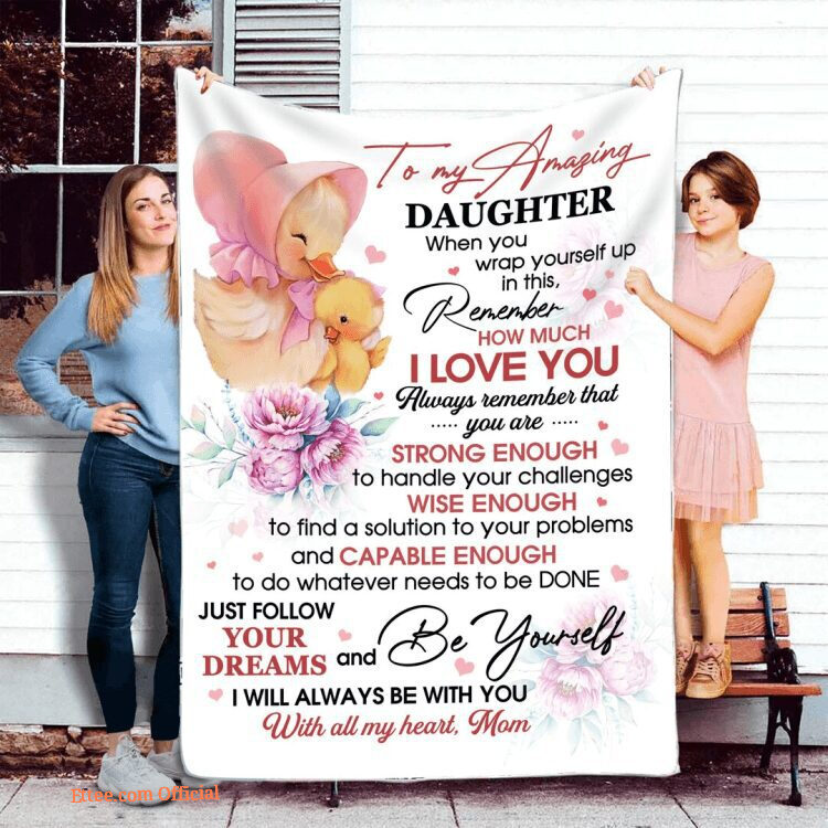 To My Daughter Throw Quilt Blanket For Daughter Gift From Mom