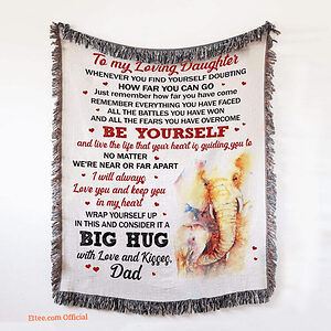 To My Daughter Quilt Blanket Daughter Blanket From Mom. Foldable And Compact - Super King - Ettee