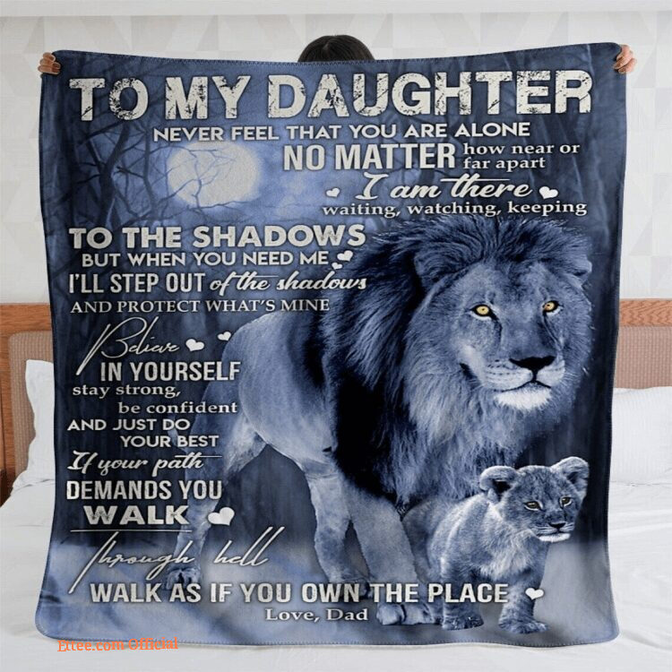 Lion Dad To My Daughter Blanket From Dad Gifts For Daughter Birthday