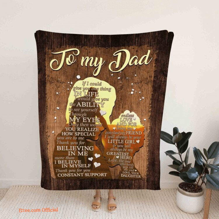 To My Dad Blanket Father And Daughter Blanket Family Blanket Blankets For Dad