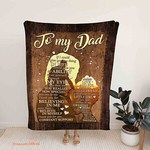 To My Dad Blanket Father And Daughter Blanket Family Blanket Blankets For Dad - Super King - Ettee