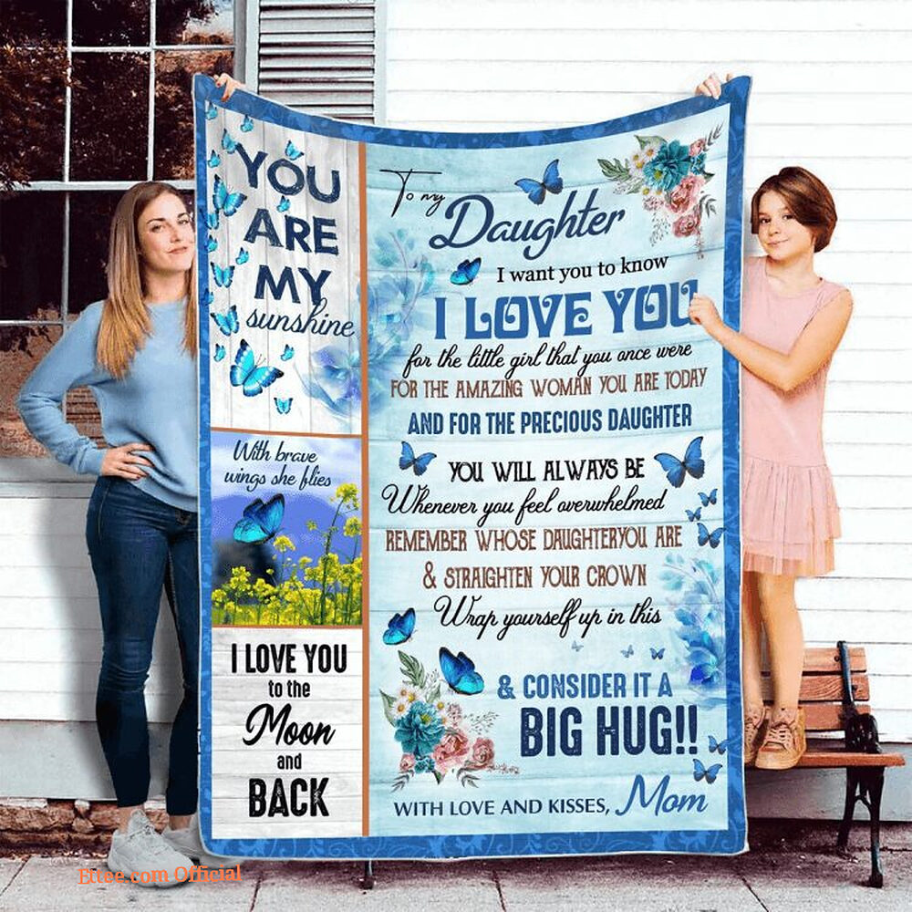 To My Mom Rose Throw Fleece Blanket Gift From Daughter Christmas Birthday Blanket To My Mom Rose Throw Fleece Blanket Gift From Daughter Christmas Birthday Blanket - Ettee - Birthday
