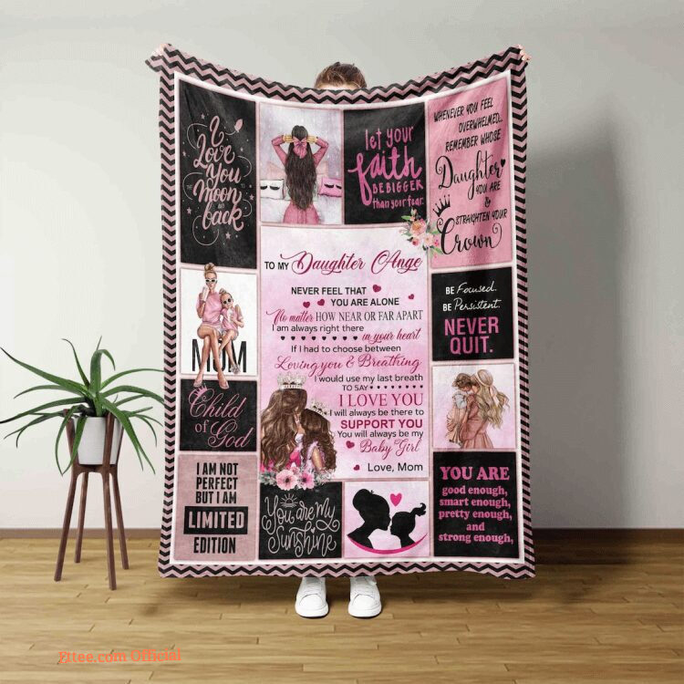 To My Daughter Quilt Blanket Family Throw. Lightweight And Smooth Comfort