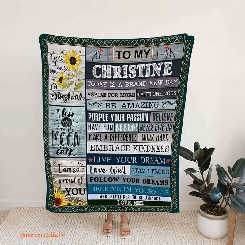 To My Daughter Blanket Vintage Sunflower Quilt Blankets. Foldable And Compact - Super King - Ettee