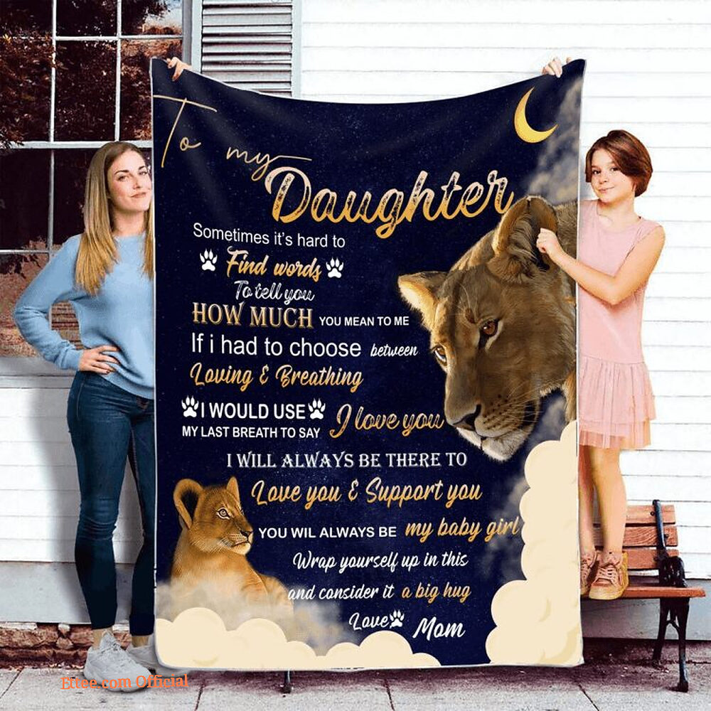 To My Mom Rose Throw Fleece Blanket Gift From Daughter Christmas Birthday Blanket - Ettee - Birthday