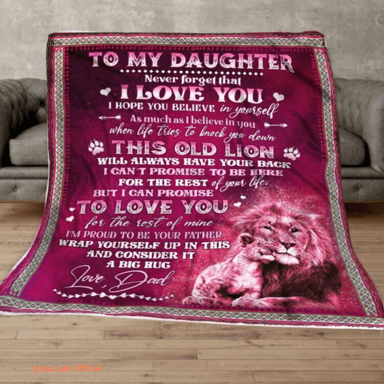 To My Daughter Blanket From Dad Blanket To My Daughter Birthday