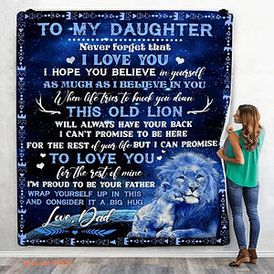 To My Daughter Birthday Blanket - Super King - Ettee