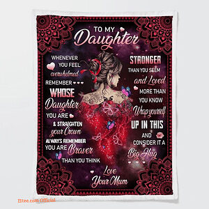 To My Daughter Blanket From Dad Blanket To My Daughter Gift For Girl - Super King - Ettee