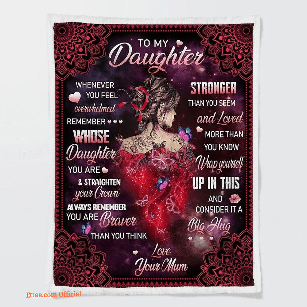 To My Mom Rose Throw Fleece Blanket Gift From Daughter Christmas Birthday Blanket To My Mom Rose Throw Fleece Blanket Gift From Daughter Christmas Birthday Blanket - Ettee - Birthday
