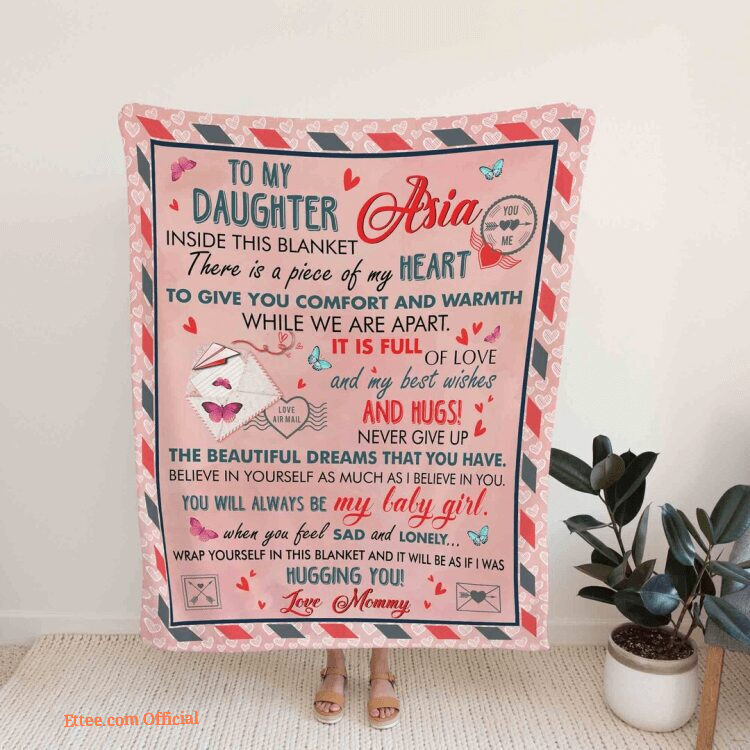 To My Daughter This Quilt Blanket. Light And Durable. Soft To Touch
