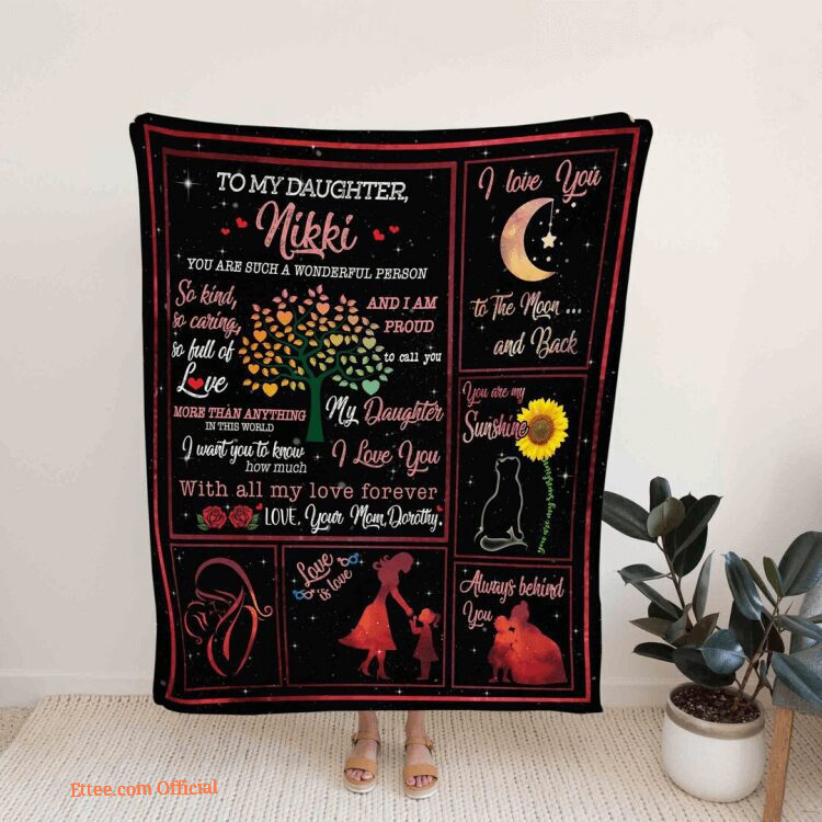 To My Daughter Quilt Blanket. Light And Durable. Soft To Touch