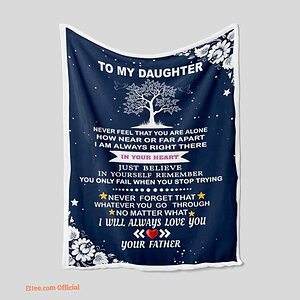 Letter To My Daughter Quilt Blanket Dad. Lightweight And Smooth Comfort - Super King - Ettee