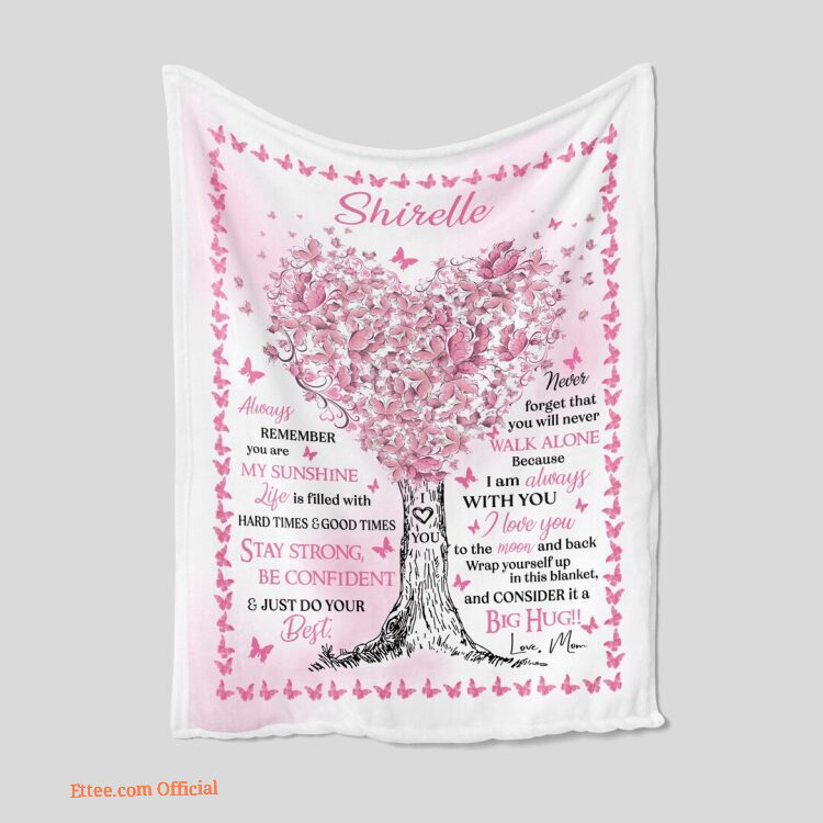 To My Daughter Quilt Blanket Heart Tree. Light And Durable. Soft To Touch