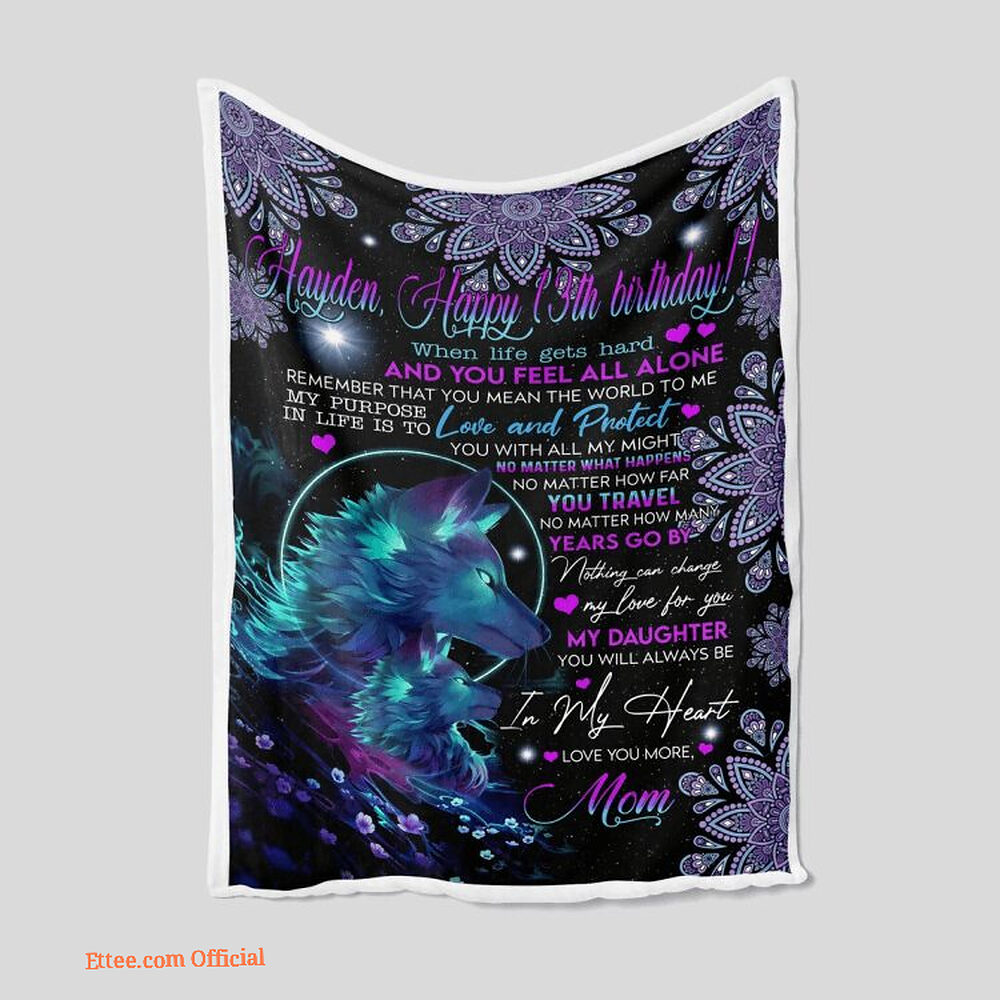 To My Mom Rose Throw Fleece Blanket Gift From Daughter Christmas Birthday Blanket To My Mom Rose Throw Fleece Blanket Gift From Daughter Christmas Birthday Blanket - Ettee - Birthday