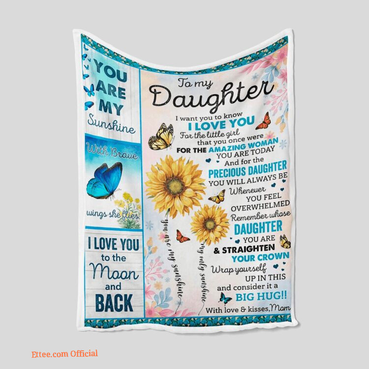 To My Daughter Quilt Blanket - Lightweight and Durable Gift