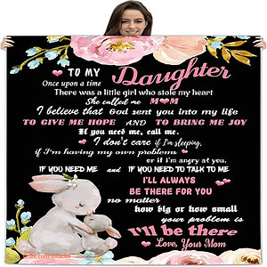 To My Daughter Blanket From Mom Blanket To My Daughter Gift For Girls - Super King - Ettee